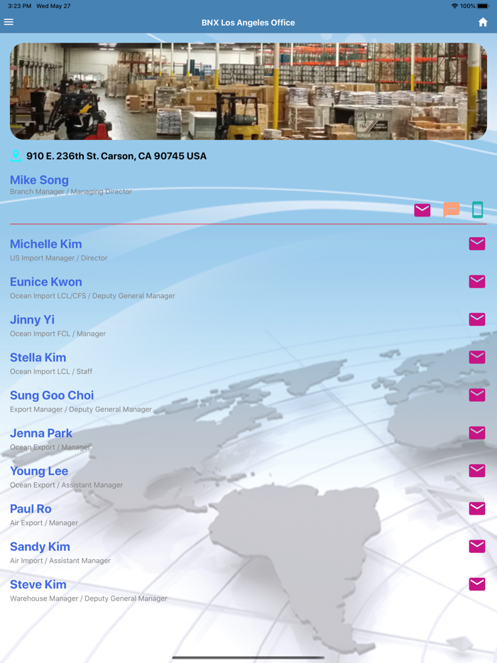 BNX SHIPPING CONTACT