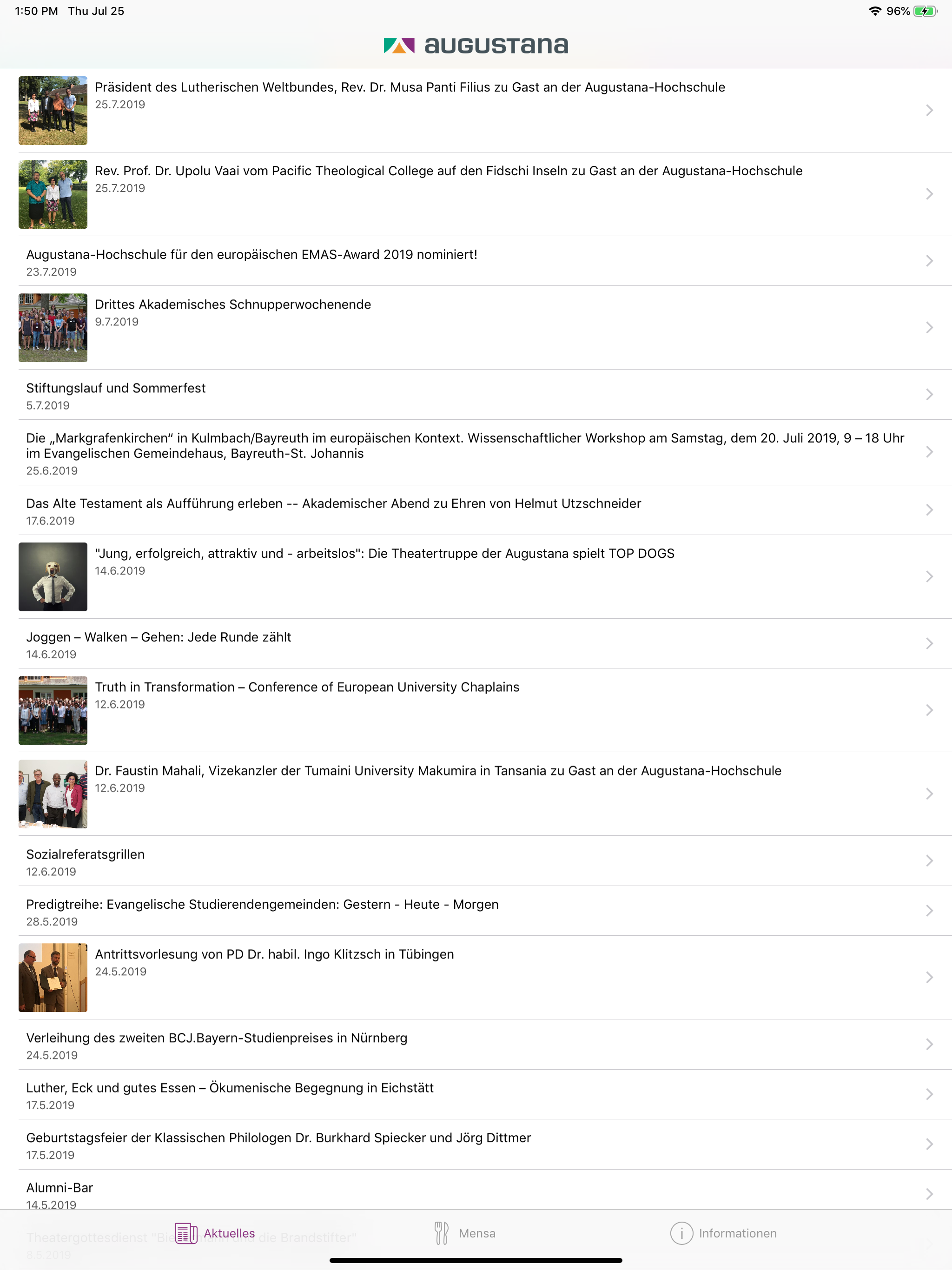 Augustana-App screenshot 4