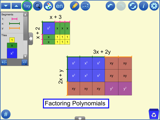 Algebra Tiles by mathies iPad screenshot