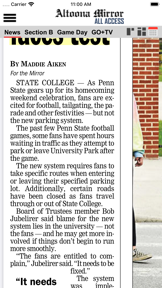 Altoona Mirror All Access screenshot