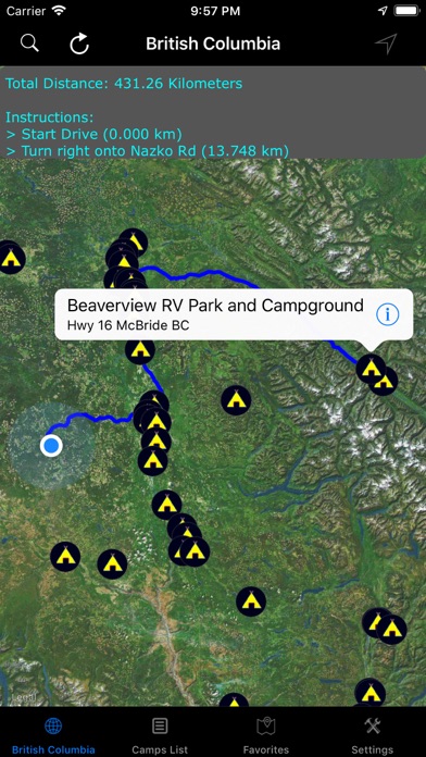 Screenshot #2 pour British Columbia & Yukon RV's