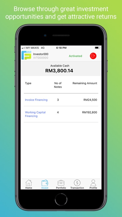 B2B Finpal MY Investor Screenshot