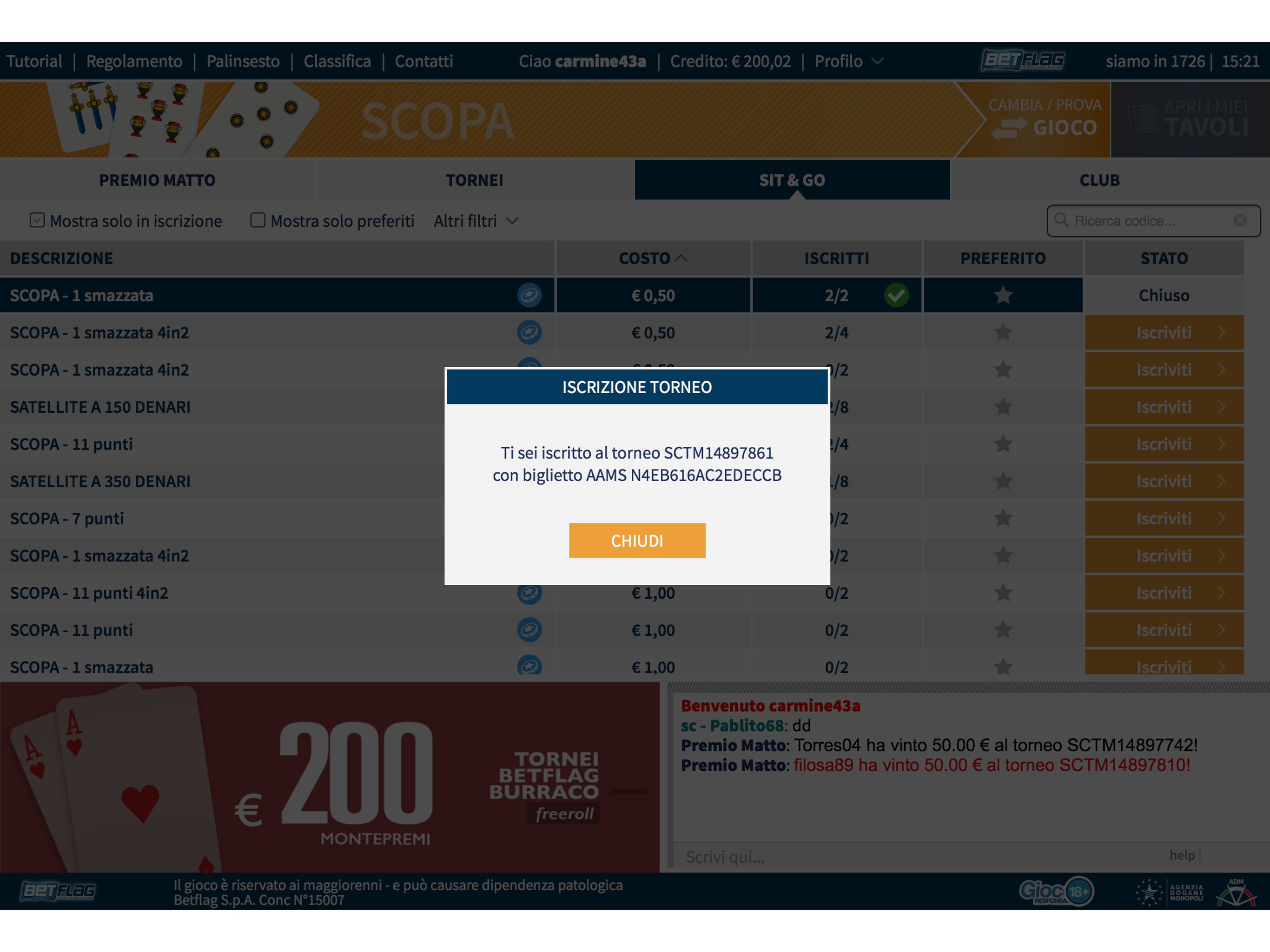 BetFlag: Giochi di Carte