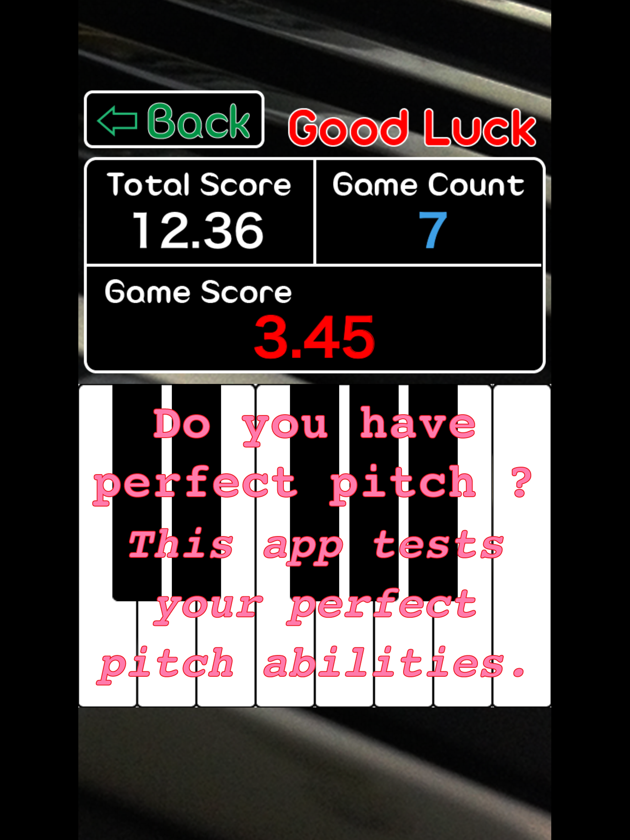 Piano Perfect Pitch Tap Fast