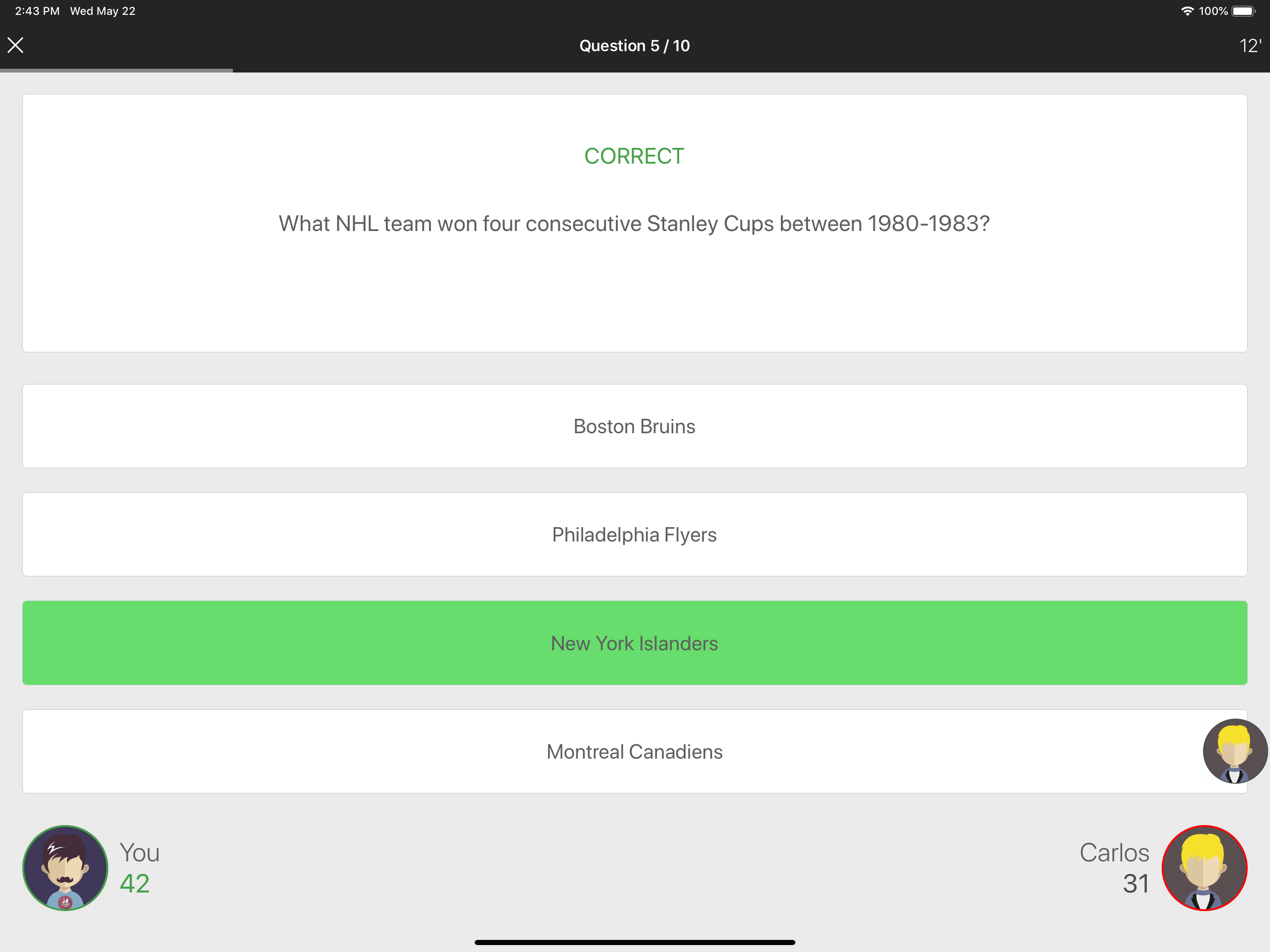 Fan Quiz for NHL