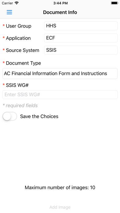 App screenshot