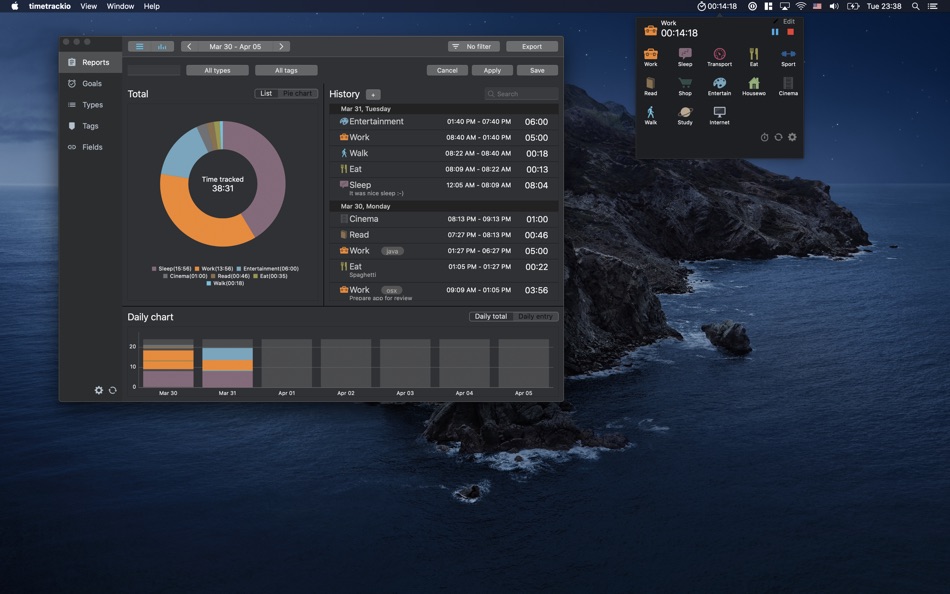 #1. aTimeLogger - Time Tracker (macOS) 由: BGCI