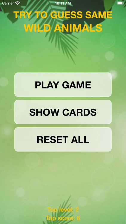 Guess Same Wild Animals