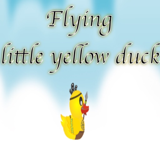 Flying little yellow duck