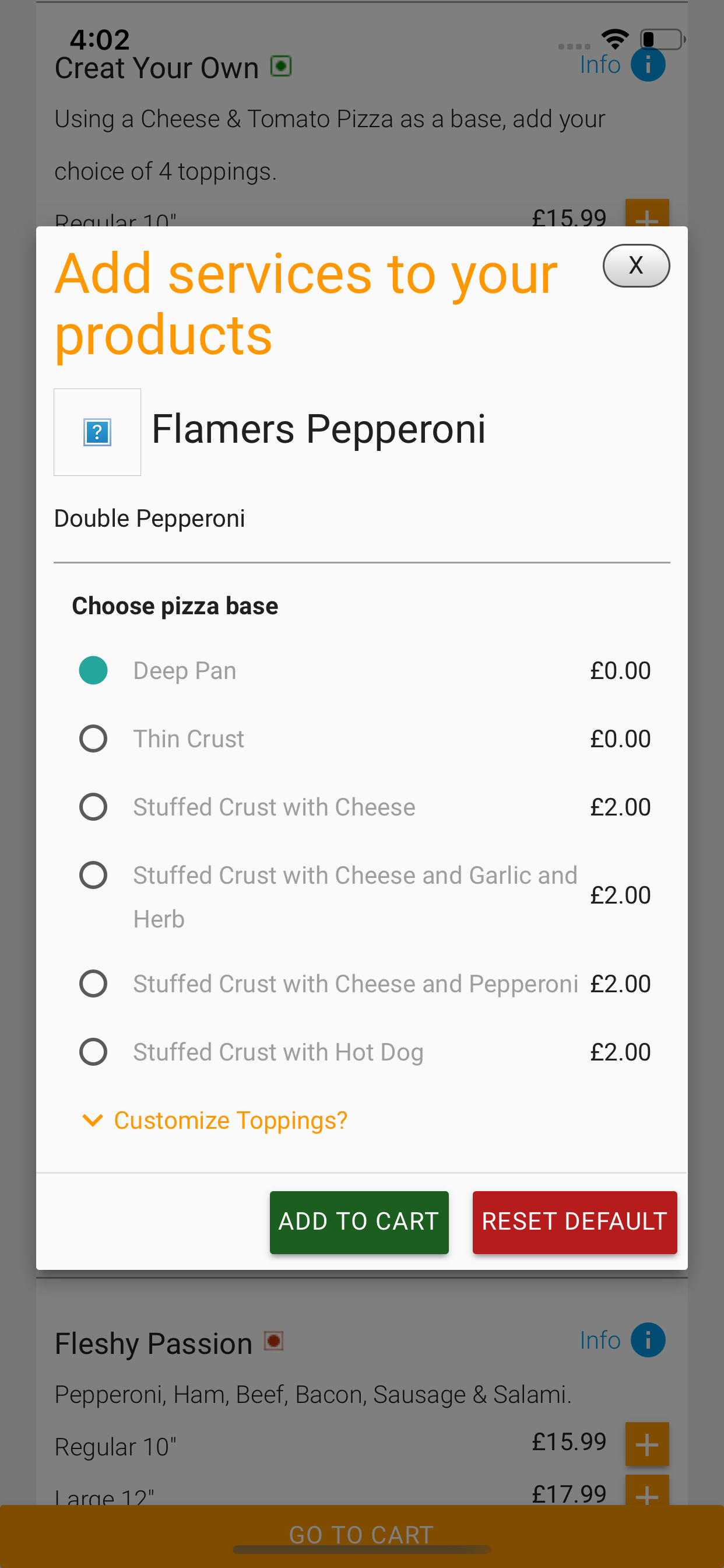 Flamers Pizza screenshot 8