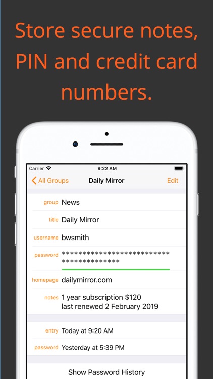 SamuraiSafe Password Manager screenshot-3