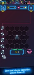 Screenshot of Neon Merge Defense