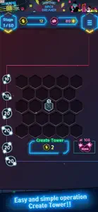 Neon Merge Defense screenshot #2 for iPhone