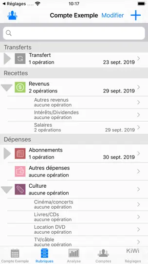 Capture d'écran de Visual Budget - Compta Perso sur iPhone 5