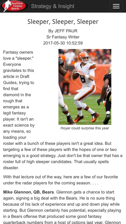 RTSports Fantasy Draft Guide screenshot-4