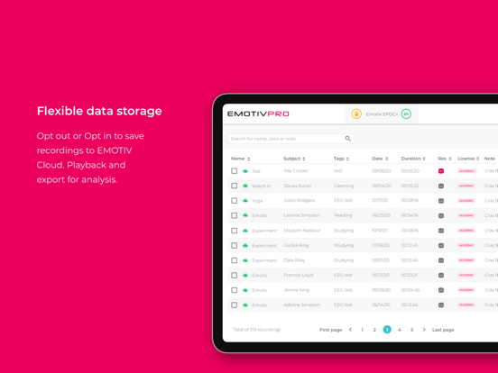 EmotivPRO app screenshot 2