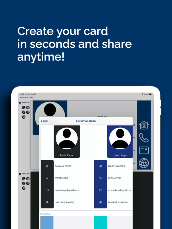 Screenshot #6 pour Business Card Maker - Digital