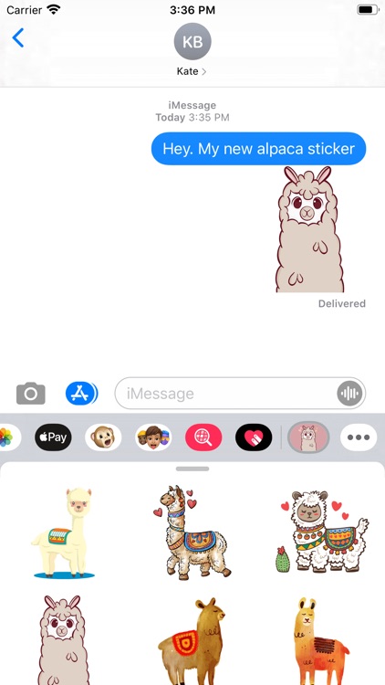 Fluffy Alpaca Stickers