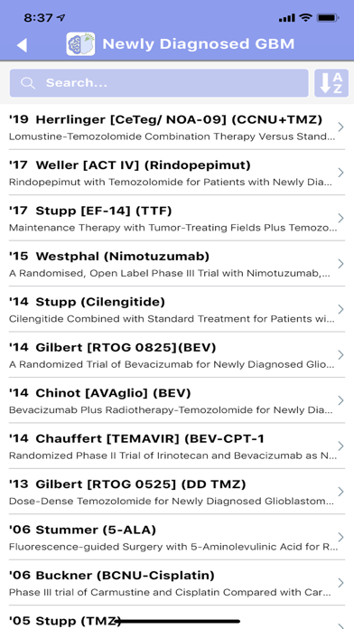 Neuro-Oncology Trials App screenshot 2