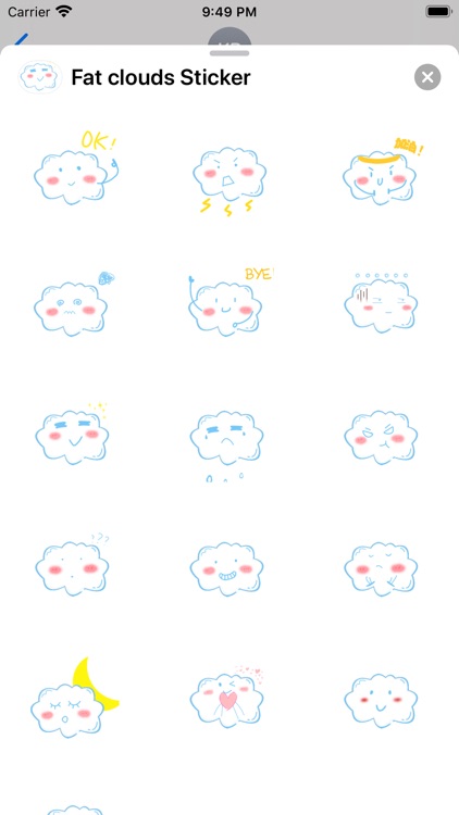 Fat clouds Sticker