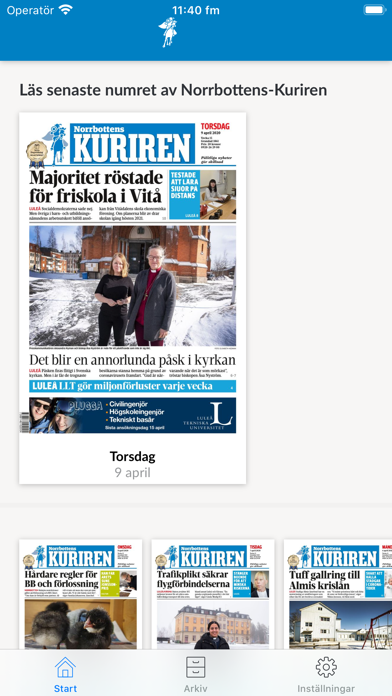 Screenshot #1 pour E-tidning Kuriren