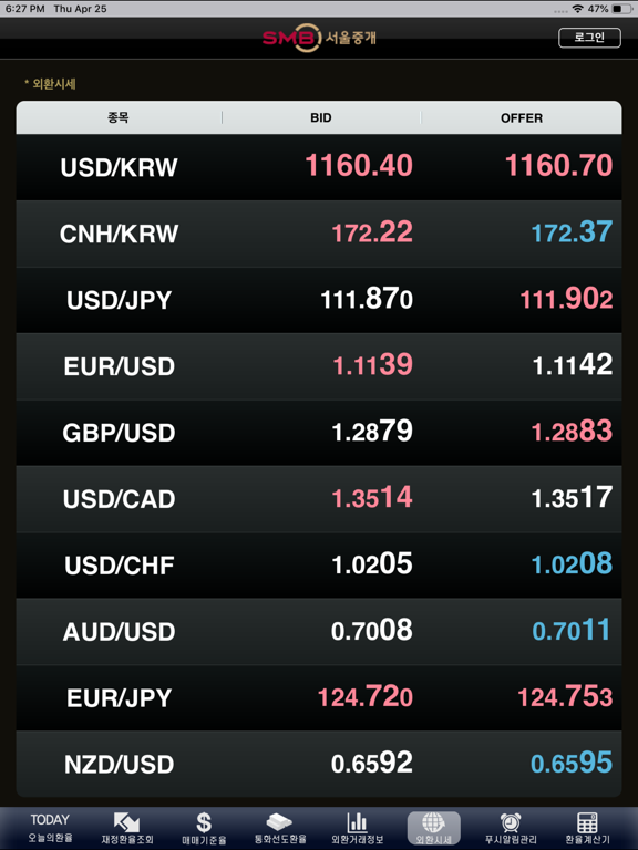 Screenshot #6 pour 서울중개 환율정보