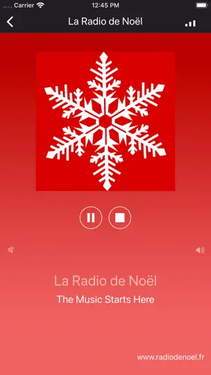 Capture d'écran de La Radio De Noël sur iPhone 2