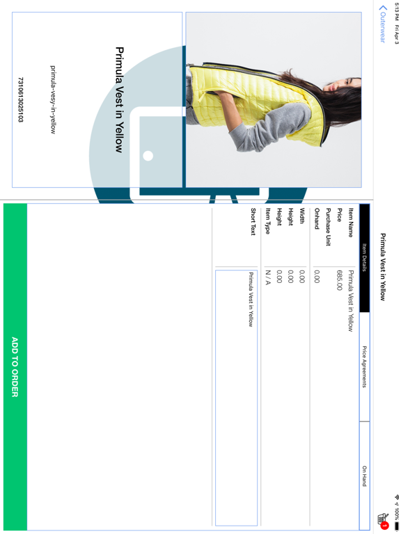 Sales "for iPad" iPad screenshot