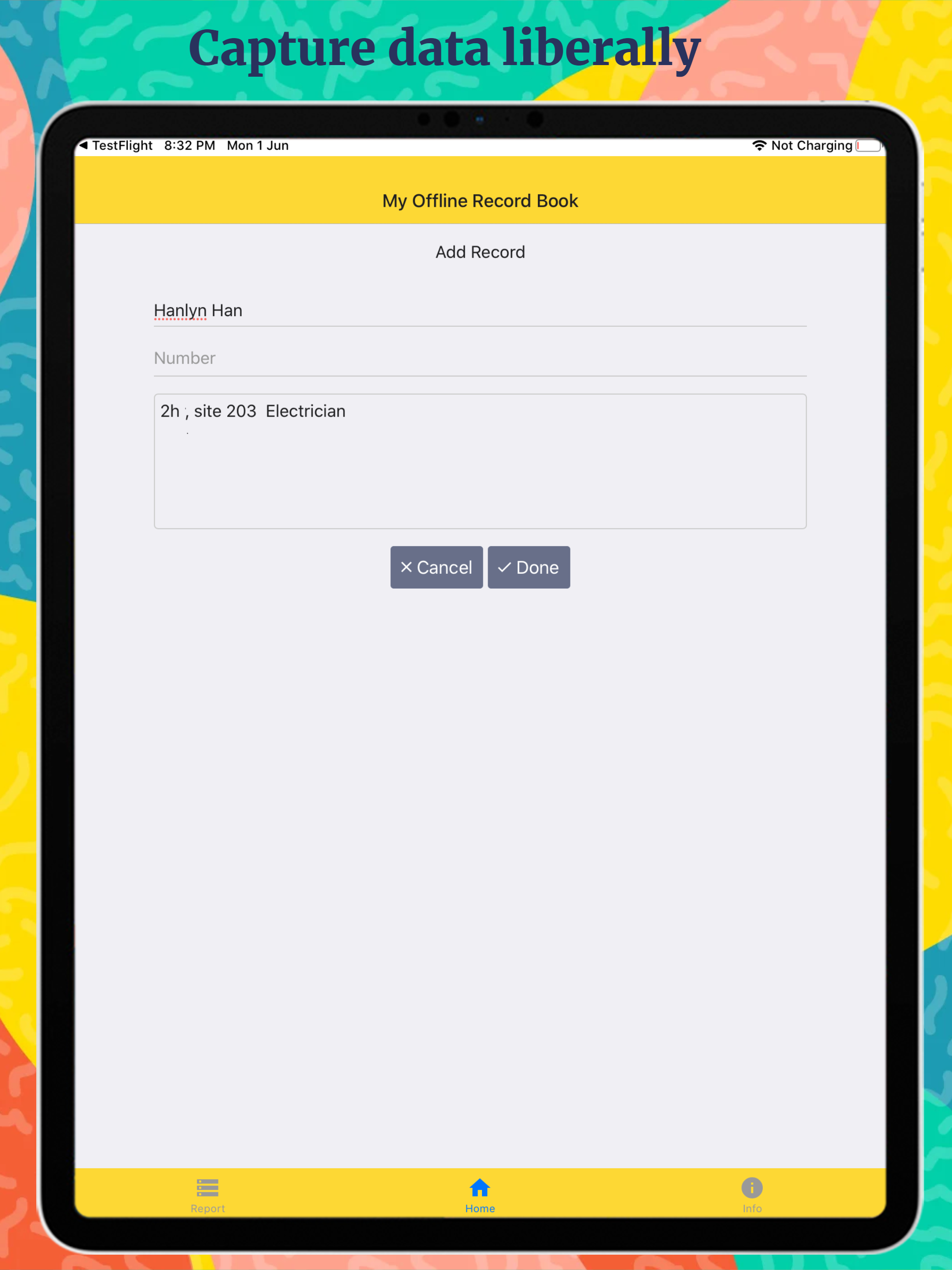 Offline Record Book