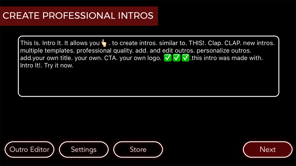 #1. Intro It - Create Text Intros (iOS) 来自: REAPPS