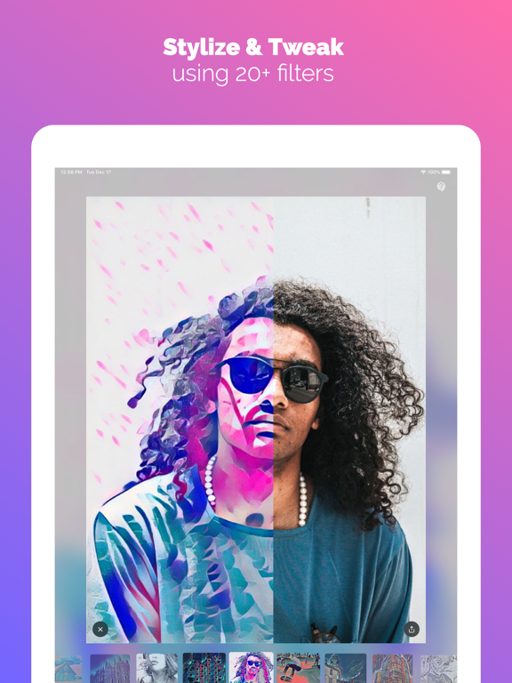 Looq - Photo & Video Filters iPad screenshot 1 - Photo & Video app