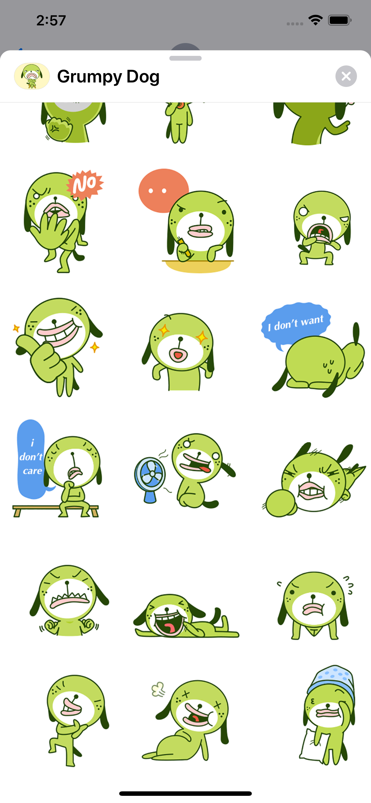Grumpy Dog Animated Stickers screenshot 3