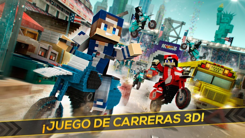 Block Motos: Carreras de Moto screenshot 1