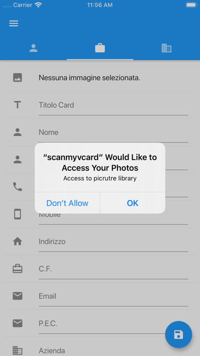 ScanMyCard Screenshot