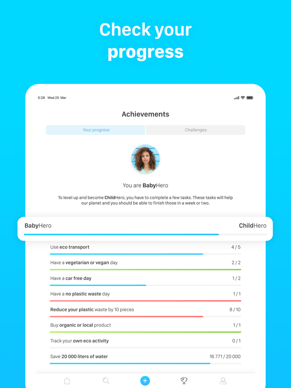EcoHero - Eco Activity Tracker iPad screenshot 5 - Lifestyle app