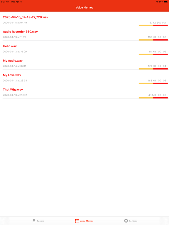 Recorder 360 iPad screenshot 4 - Music app