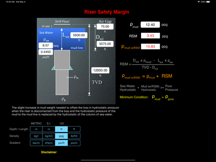 Riser Safety Margin screenshot 4