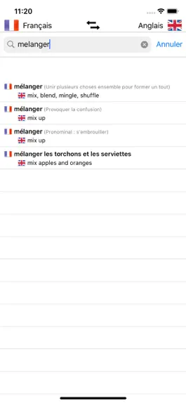 Game screenshot Dictionnaire Anglais-Français hack