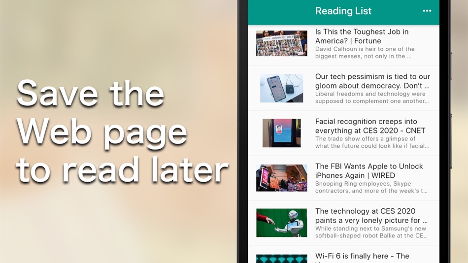Reading List - Save the site (iOS) Ved: Shogo Yoshida Reading List - Save the site (iOS) Ved: Shogo Yoshida