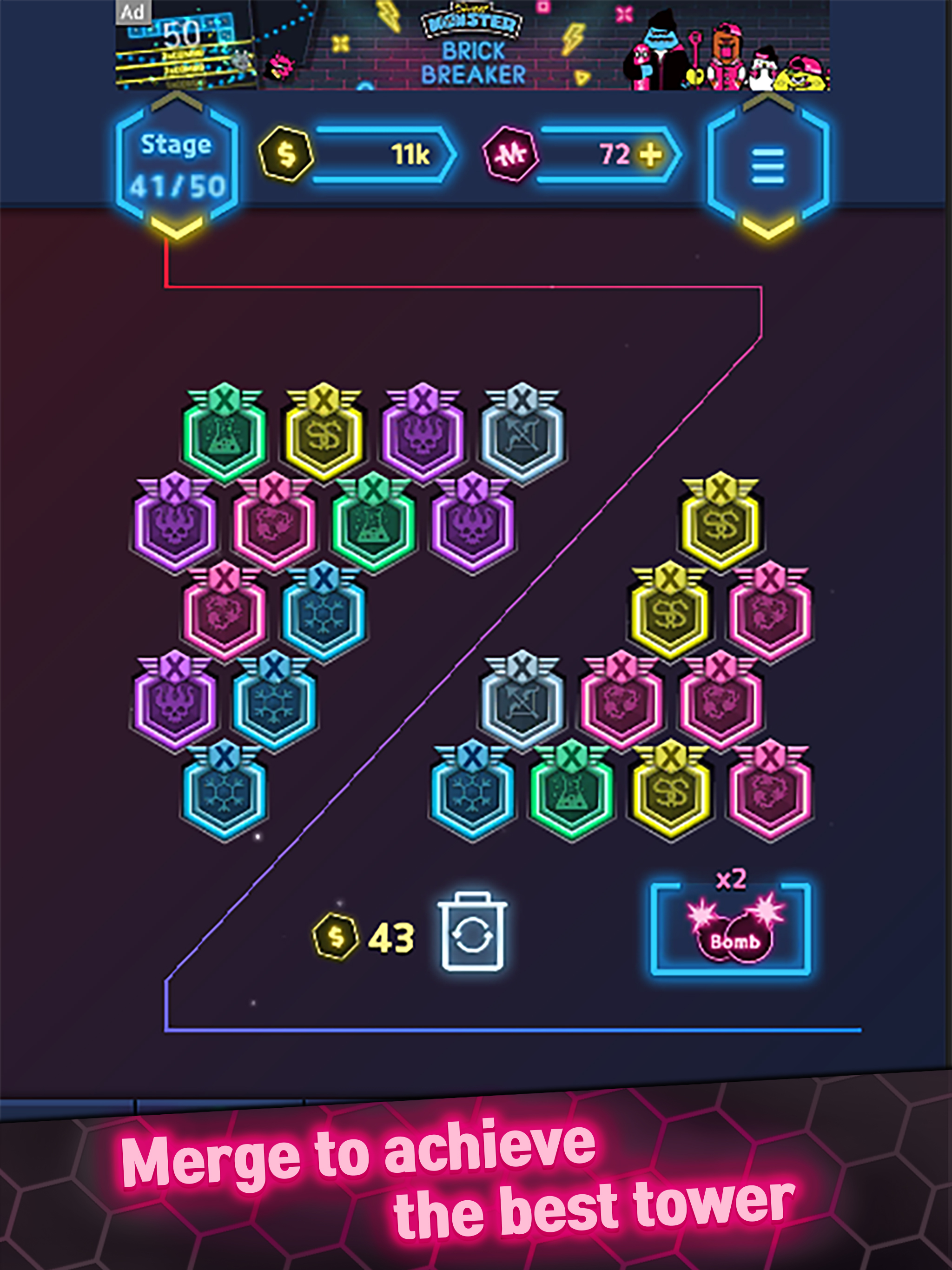 Neon Merge Defense