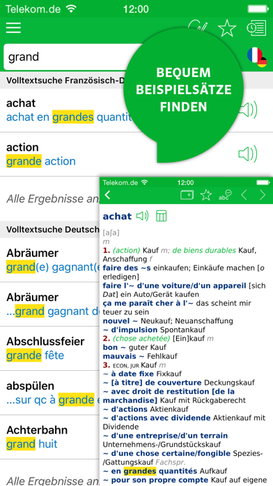 Wörterbuch Französisch Screenshot