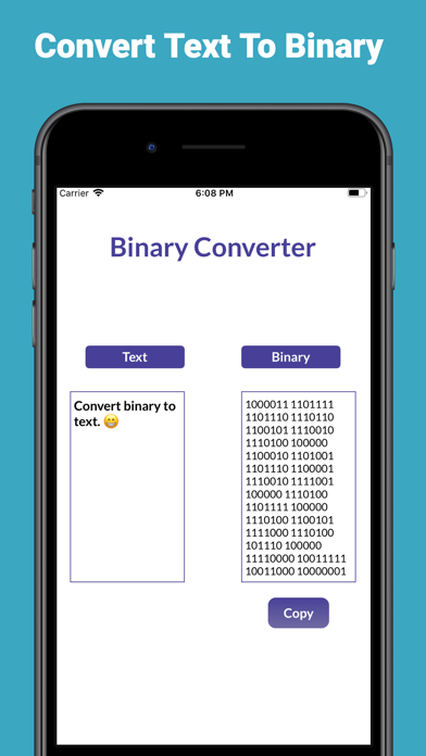 Screenshot #1 pour Binary Converter Calculator+