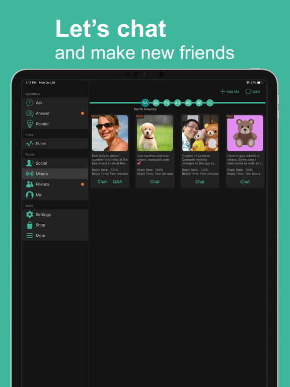 CoVerse - Advice and Chat iPad screenshot 5 - Lifestyle app