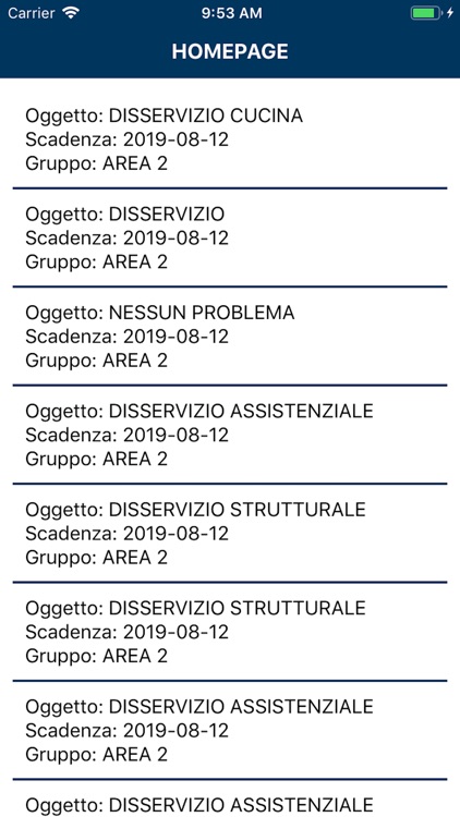 SERENI ORIZZONTI SCHEDULE