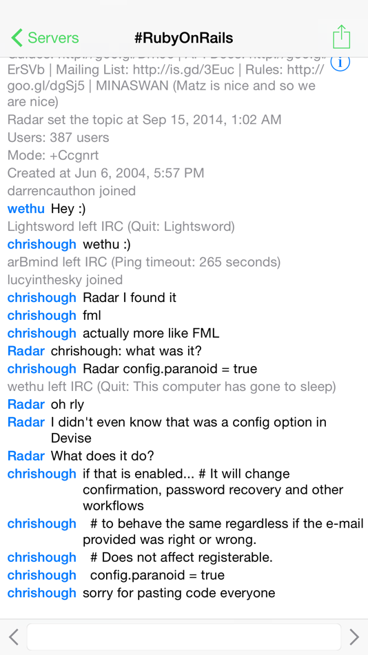 #1. LimeChat - IRC Client (iOS) 来自: Satoshi Nakagawa