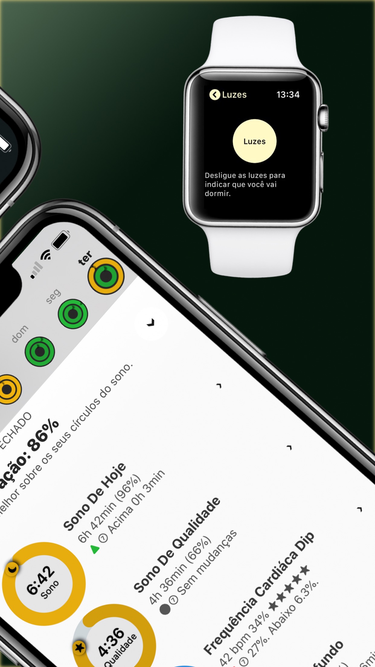 Screenshot do app AutoSleep. Monitore seu sono.