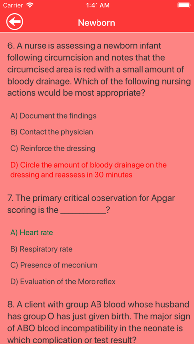 Pediatric Nursing Quizzes Screenshot