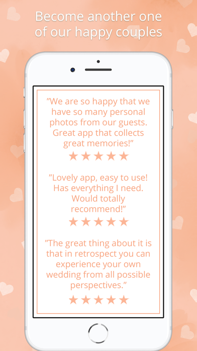 Wedding photo app by Wedbox Screenshot