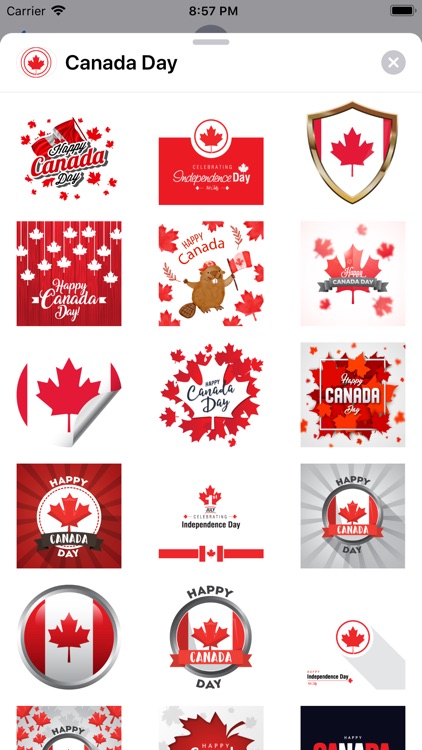 Canada day stickers 2019