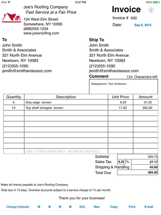 Simple Invoices - Sales